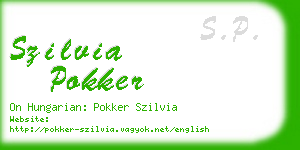 szilvia pokker business card